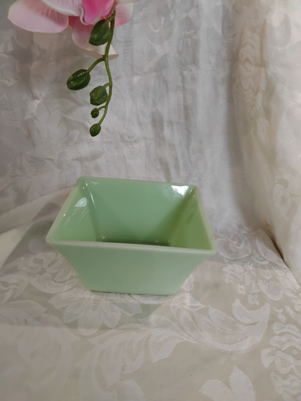 Green Square Ceramic Serving Bowl - Unbranded